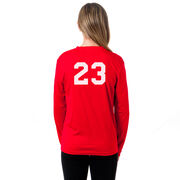 Soccer Long Sleeve Performance Tee - Girls Soccer Stars and Stripes Player