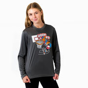 Basketball Long Sleeve Performance Tee - Hoop Loops