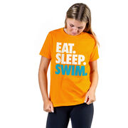 Swimming T-Shirt Short Sleeve Eat. Sleep. Swim.