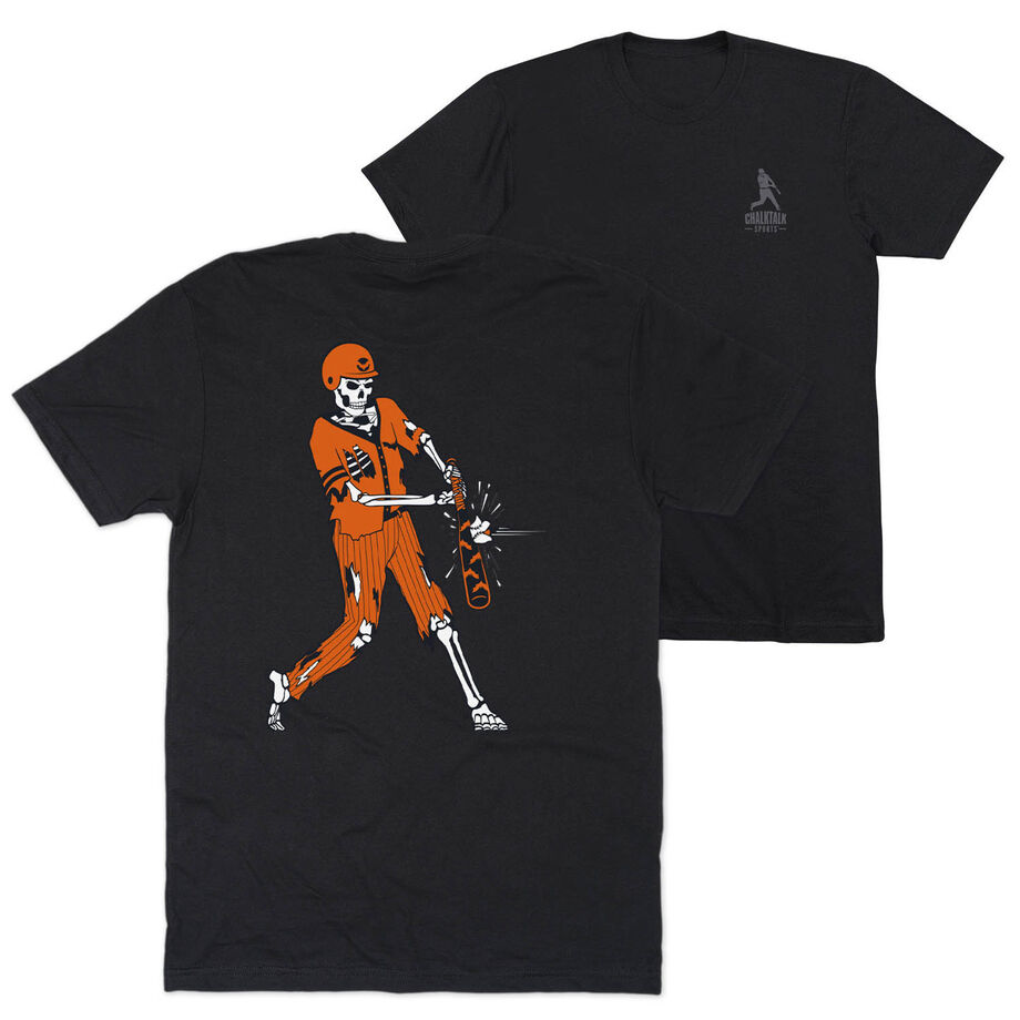 Baseball Short Sleeve T-Shirt - Home Run Zombie (Back Design)