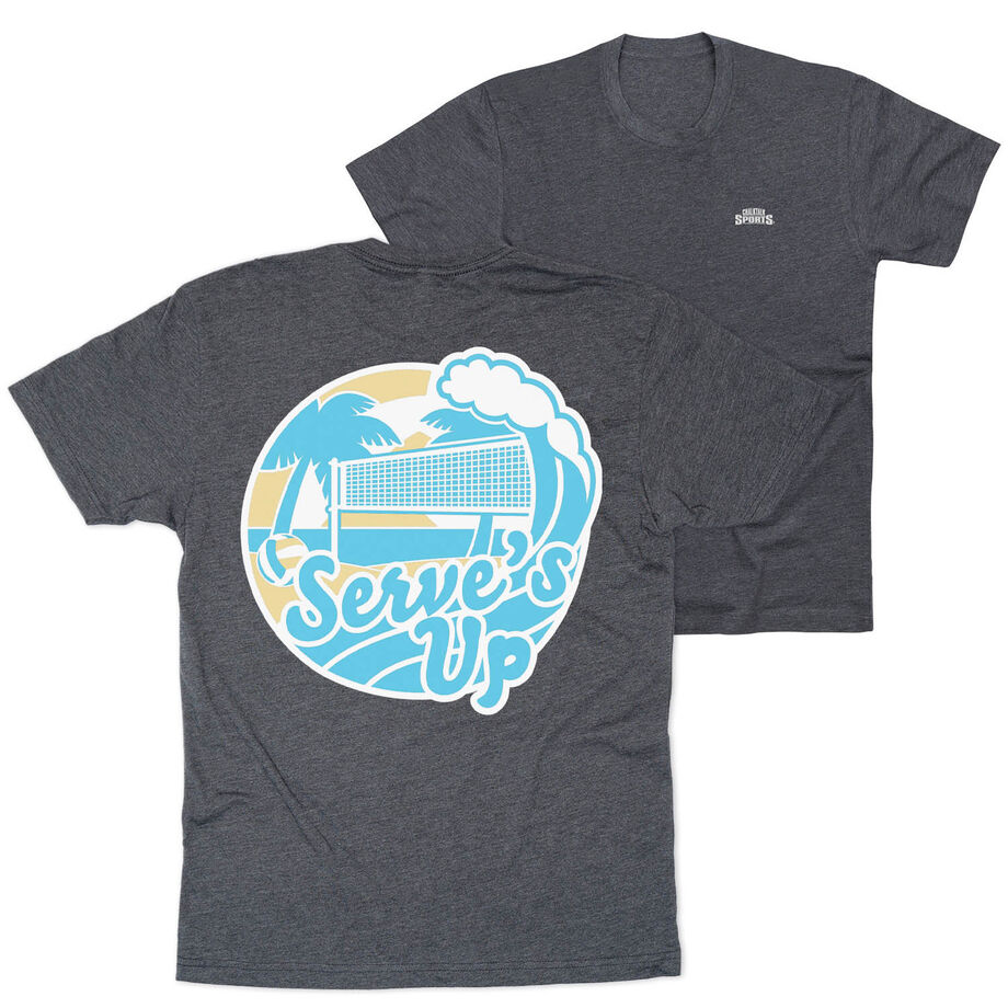 Volleyball Short Sleeve T-Shirt - Serve's Up (Back Design)