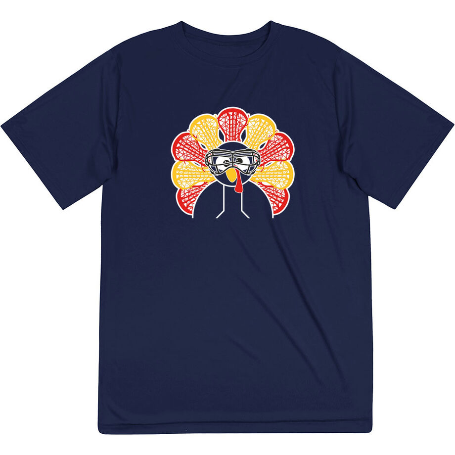 Girls Lacrosse Short Sleeve Performance Tee - Goofy Turkey Player