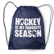 Hockey Drawstring Backpack - Hockey Is My Favorite Season