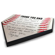 Baseball Home Plate Plaque - Thank You Dad