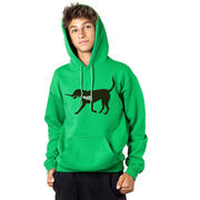 Guys Lacrosse Hooded Sweatshirt - Max The Lax Dog