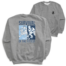 Hockey Crewneck Sweatshirt - Survival of the Fittest (Back Design)