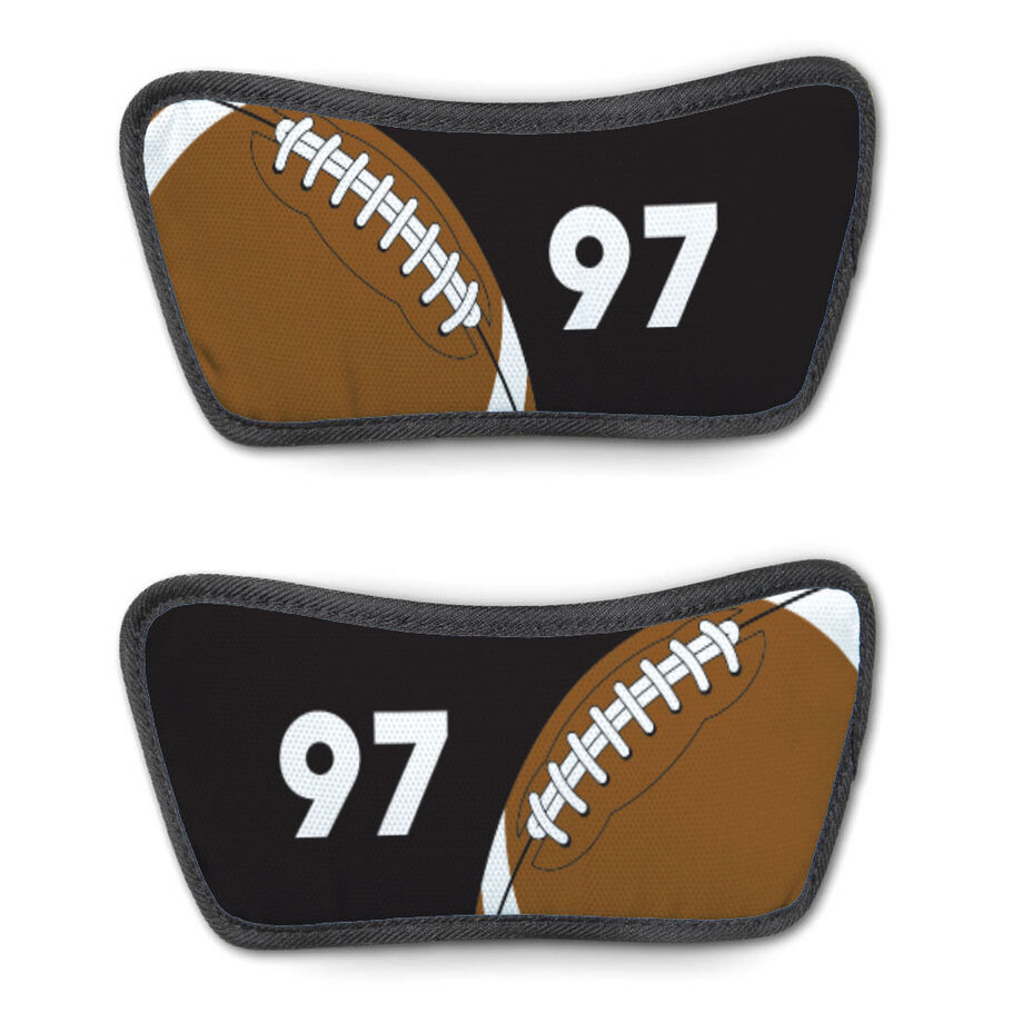Football Repwell&reg; Sandal Straps - Ball and Number Reflected