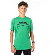 Crew Tshirt Short Sleeve Crew Crossed Oars Banner