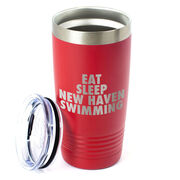 Swimming 20 oz. Double Insulated Tumbler - Personalized Eat Sleep Swimming