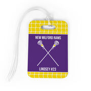 Girls Lacrosse Bag/Luggage Tag - Personalized Team Crossed Sticks