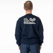 Pickleball Crewneck Sweatshirt - Eat. Sleep. Pickleball (Back Design)