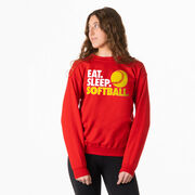 Softball Crewneck Sweatshirt - Eat Sleep Softball