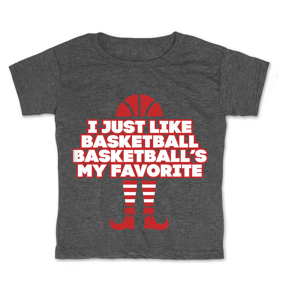 Basketball Toddler Short Sleeve Tee - Basketball's My Favorite