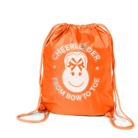 Cheerleading Drawstring Backpack - Cheerleader From Bow To Toe