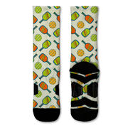 Pickleball Graphic Flex Mid-Calf Socks - Pickleball Doodle