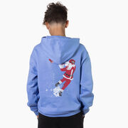 Guys Lacrosse Hooded Sweatshirt - Santa Laxer (Back Design)