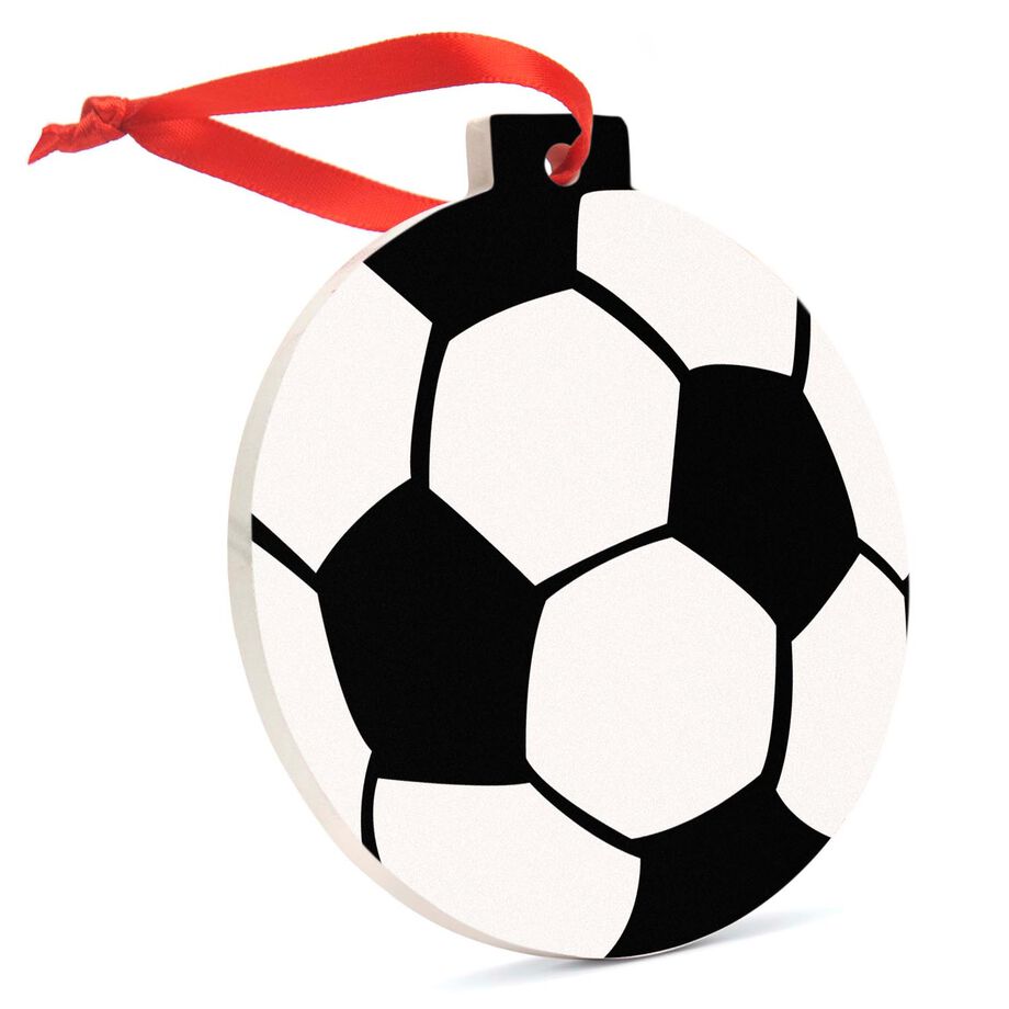 Soccer Round Ceramic Ornament - Ball Graphic