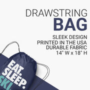 Skiing & Snowboarding Drawstring Backpack Eat. Sleep. Ski.