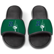 Baseball Repwell&reg; Slide Sandals - Batter with Number