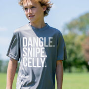 Hockey Short Sleeve Performance Tee - Dangle Snipe Celly Words