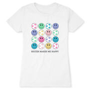 Soccer Women's Everyday Tee - Soccer Makes Me Happy