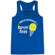 Tennis Flowy Racerback Tank Top - Servin' Aces