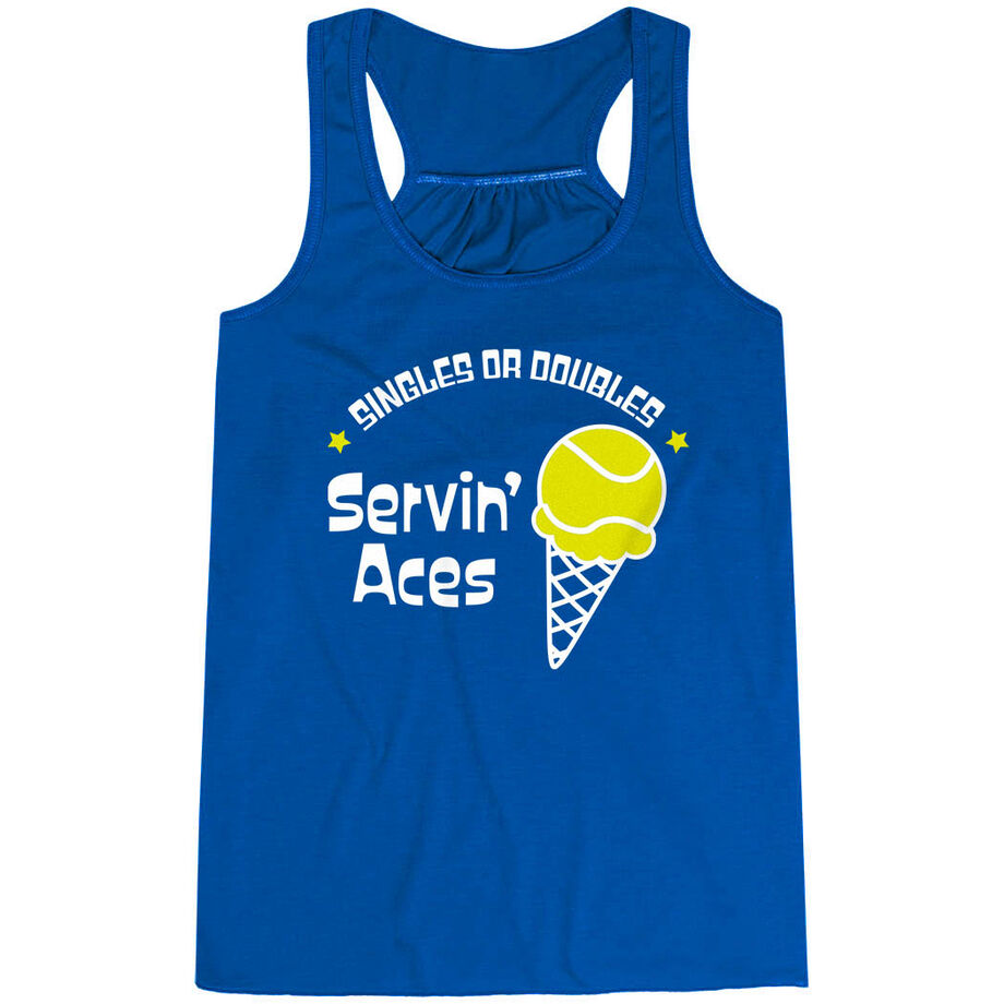 Tennis Flowy Racerback Tank Top - Servin' Aces