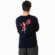 Basketball Crewneck Sweatshirt - Slam Dunk Santa (Back Design)