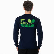 Pickleball Tshirt Long Sleeve - Eat. Sleep. Pickleball (Back Design)