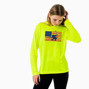 Hockey Long Sleeve Performance Tee - Hockey Land That We Love