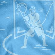 Guys Lacrosse Premium Beach Towel - Blue Crossed Sticks