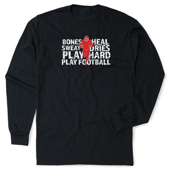 Football Tshirt Long Sleeve - Bones Saying