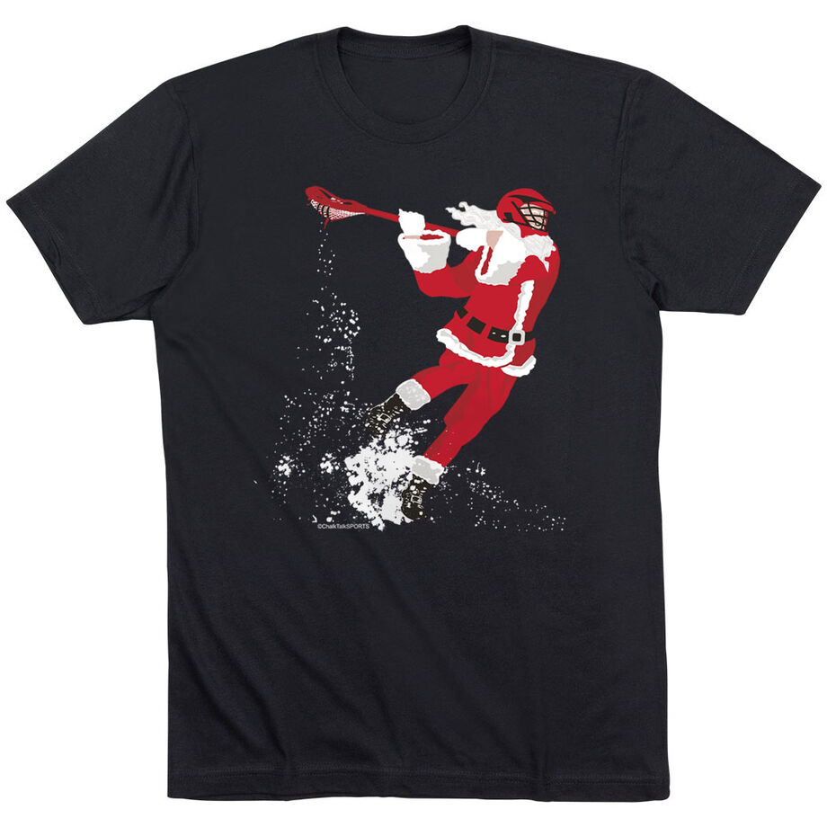 Guys Lacrosse Short Sleeve T-Shirt - Santa Laxer