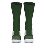 Team Number Woven Mid-Calf Socks - Green