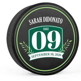 Personalized Hockey Puck - Wedding - Table Number