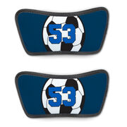 Soccer Repwell&reg; Sandal Straps - Soccer Ball with Number