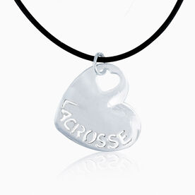 Sport Heart - LACROSSE Silver Necklace