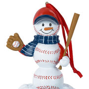Baseball Ornament - Baseball Snowman