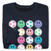Soccer Crewneck Sweatshirt - Soccer Makes Me Happy