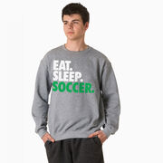 Soccer Crewneck Sweatshirt - Eat Sleep Soccer (Bold Text)