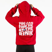 Hockey Hooded Sweatshirt - You Can Find Me At The Rink (Back Design)