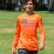 Baseball Long Sleeve Performance Tee - Patriotic Baseball