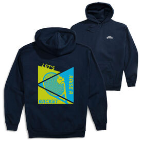 Tennis Hooded Sweatshirt - Let's Raise A Racket (Back Design)