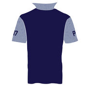 Custom Team Short Sleeve Polo Shirt - Basketball Pattern Color Block