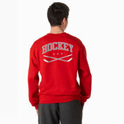 Hockey Crewneck Sweatshirt - Varsity Hockey (Back Design)