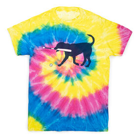 Baseball Short Sleeve T-Shirt - Navy Baseball Dog Tie Dye