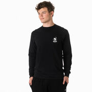 Hockey Tshirt Long Sleeve - Hockey Helmet Skull (Back Design)