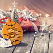 Basketball Round Ceramic Ornament - Jingle All the Way