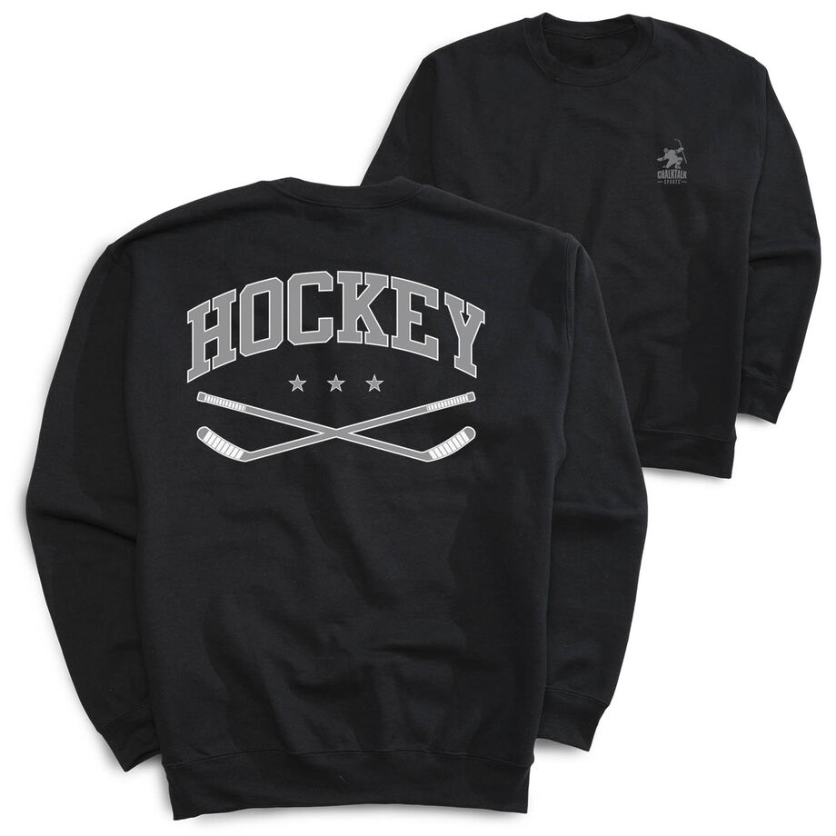 Hockey Crewneck Sweatshirt - Varsity Hockey (Back Design)