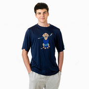 Hockey Short Sleeve Performance Tee - Puck The Hockey Dog